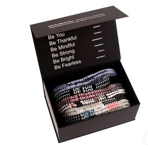 Sticky Be Socks 7 Pairs Colorful Mantra Box Pilates and barre Brand NEW